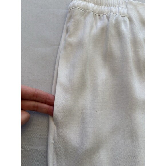J. JILL White Pull On Crop Pants Size 3X Wide Leg Elastic Waist Trousers NWT - Picture 6 of 13